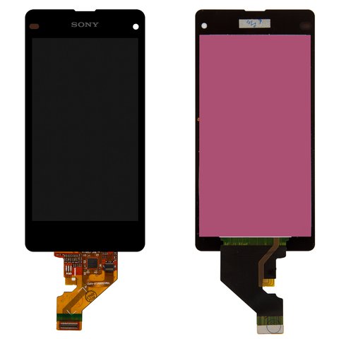Дисплей для Sony D5503 Xperia Z1 Compact Mini, чорний, без рамки, High Copy