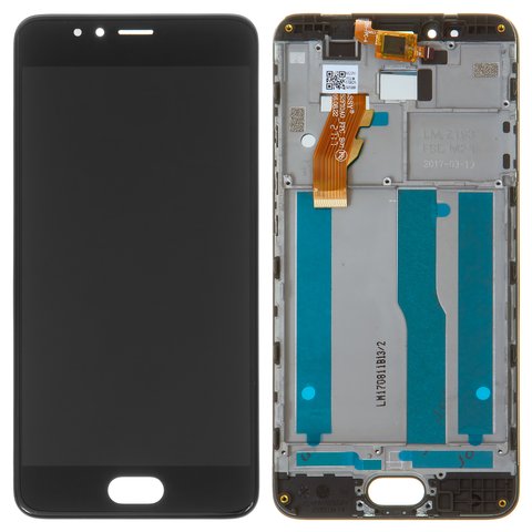 Дисплей для Meizu M5s, черный, с рамкой, Original, M612H