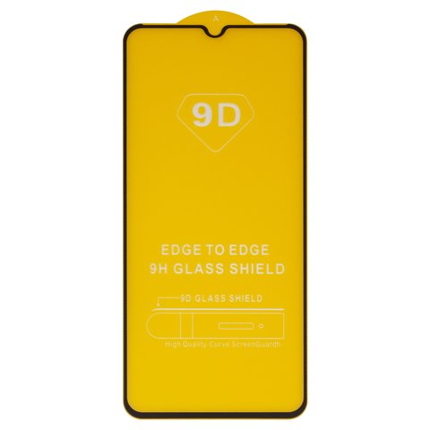 Защитное стекло для Realme C33, совместимо с чехлом, Full Glue, без упаковки , черный, cлой клея нанесен по всей поверхности