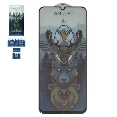 Захисне скло iNobi Amulet для Samsung A145 Galaxy A14, A146 Galaxy A14 5G, M146B Galaxy M14, Full Glue, Anti Static, чорний, шар клею нанесений по всій поверхні