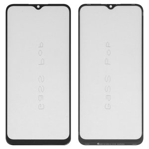 Стекло корпуса G+OCA PRO для Oppo A15, A15s, с OCA пленкой, черное