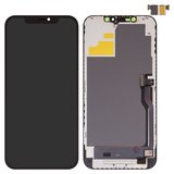 Дисплей для iPhone 12 Pro Max, черный, с рамкой, без микросхемы, (OLED), OEM hard, SL