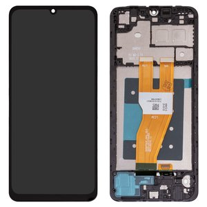 Дисплей для Samsung A055 Galaxy A05, черный, с рамкой, High Copy