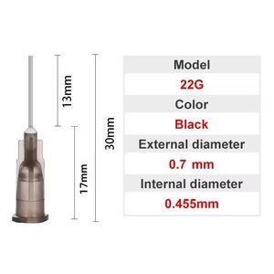 Игла дозатор 22G, 0,7 мм, прямая, для шприцев, для винта, 10 шт., 13 mm