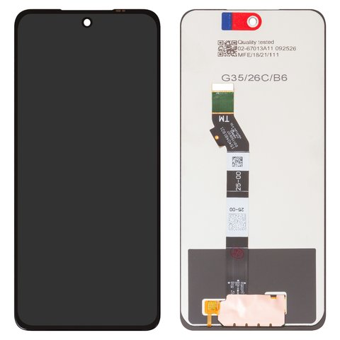 Дисплей для Motorola Moto G35, черный, без рамки, High Copy