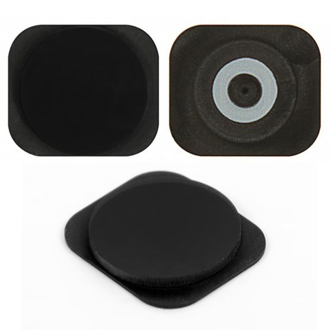 Plastic for HOME Button compatible with Apple iPhone 5C, black 
