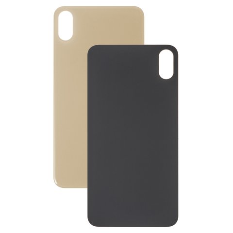 Panel trasero de carcasa puede usarse con iPhone XS Max, dorada, no es necesario desmontar la cámara, big hole