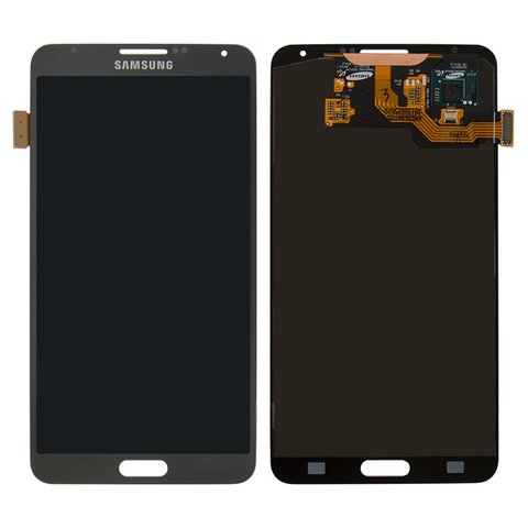 LCD compatible with Samsung N900 Note 3, N9000 Note 3, N9005 Note 3, N9006 Note 3, gray, without frame, original change glass 