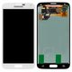 LCD compatible with Samsung G900 Galaxy S5, (white, without frame, original (change glass) )
