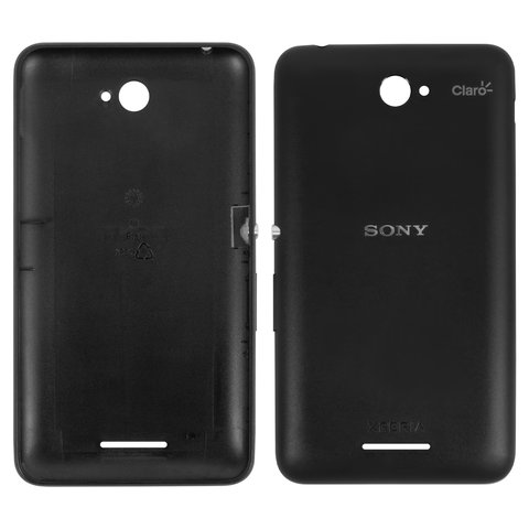 Housing Back Cover compatible with Sony E2104 Xperia E4, E2105 Xperia E4, E2115 Xperia E4, E2124 Xperia E4, black, plastic 