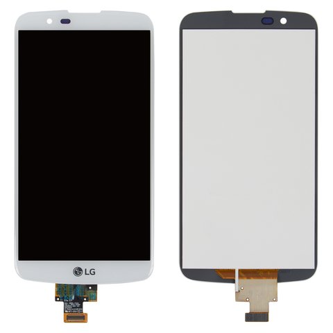 Pantalla LCD puede usarse con LG K10 K410, K10 K420N, K10 K430DS, K10 K430DSF, K10 K430DSY, blanco, Original PRC , sin microchip