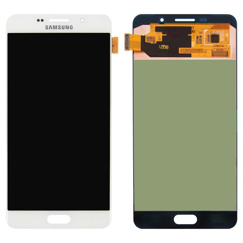 Pantalla LCD puede usarse con Samsung A710 Galaxy A7 2016 , blanco, sin marco, original vidrio reemplazado 