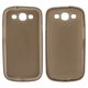 Case compatible with Samsung I747 Galaxy S3, I9300 Galaxy S3, I9301 Galaxy S3 Neo, I9305 Galaxy S3, (gray, matt, silicone)
