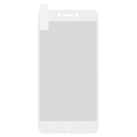 Tempered Glass Screen Protector All Spares compatible with Xiaomi Redmi 5A, 0,26 mm 9H, Full Screen, compatible with case, white, This glass covers the screen completely., MCG3B, MCI3B 