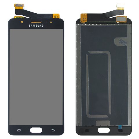 LCD compatible with Samsung G615  Galaxy J7 Max, black, without frame, original change glass 