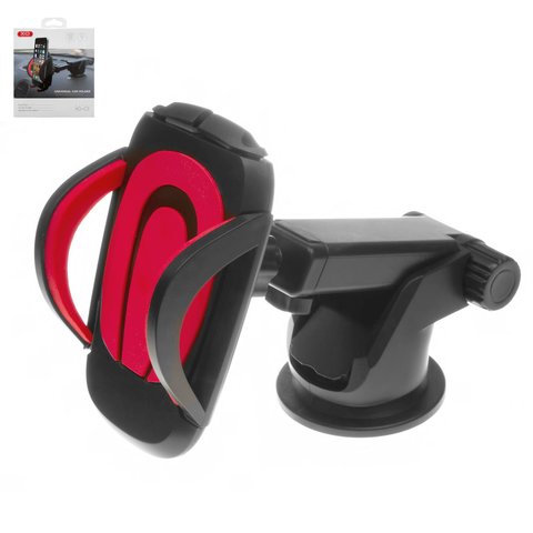 Car Holder XO C3, red, black, suction cup, sliding 