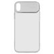 Case Baseus compatible with iPhone XR, (white, with PU Leather insert, transparent, PU leather, plastic) #WIAPIPH61-SS02