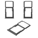 SIM Card Holder compatible with Huawei P30 Lite, (black, with MMC holder)