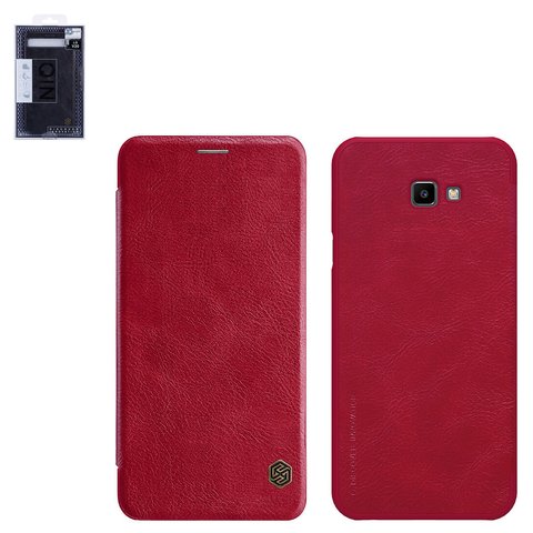 Case Nillkin Qin leather case compatible with Samsung J415 Galaxy J4+, red, flip, PU leather, plastic  #6902048166745