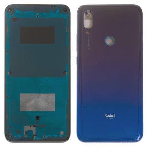 Housing compatible with Xiaomi Redmi 7, (dark blue, M1810F6LG ...