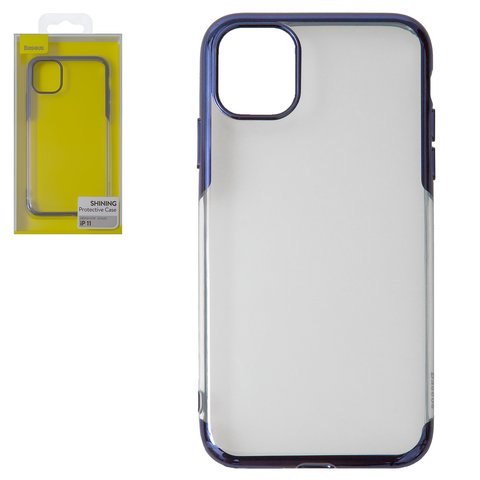 Case Baseus compatible with Apple iPhone 11, dark blue, transparent, silicone  #ARAPIPH61S MD03