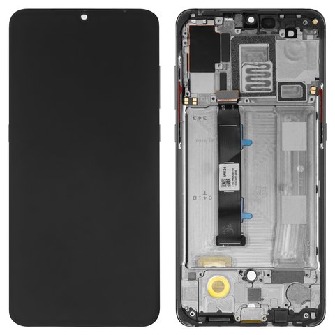 LCD compatible with Xiaomi Mi 9, black, with frame, original change glass  , M1902F1G 