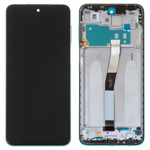 Pantalla LCD puede usarse con Xiaomi Redmi Note 9 Pro, Redmi Note 9S, verde, con marco, High Copy, M2003J6B2G, M2003J6A1G