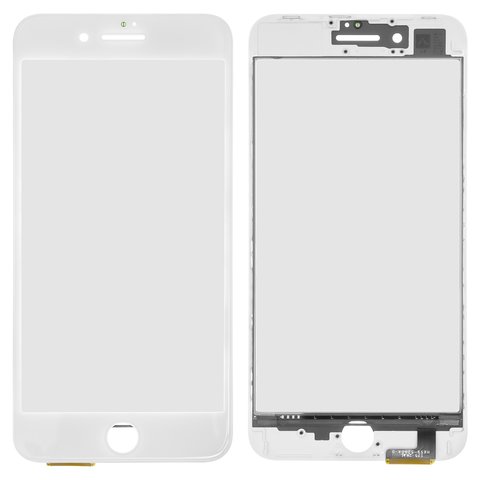 Touchscreen compatible with iPhone 8 Plus, with OCA film, with frame, white, AAA 