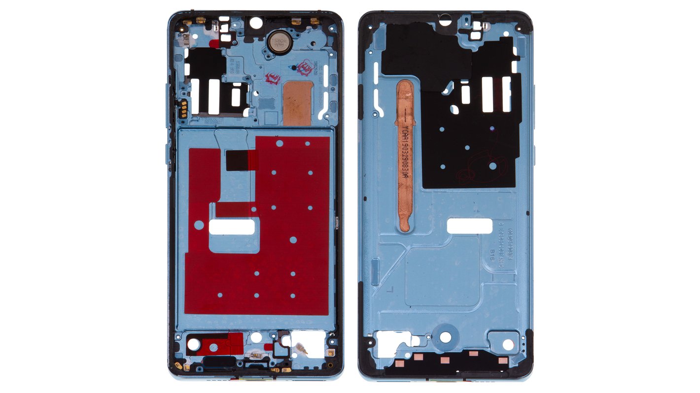 Средняя часть корпуса для Huawei P30 Pro, черная, рамка крепления дисплея,  aurora - All Spares