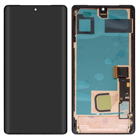 LCD compatible with Google Pixel 7 Pro, black, with frame, Original PRC  