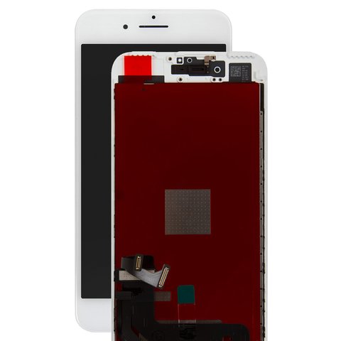 LCD compatible with iPhone 7 Plus, white, with frame, PRC 
