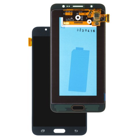 LCD compatible with Samsung J710 Galaxy J7 2016 , black, without frame, original change glass 