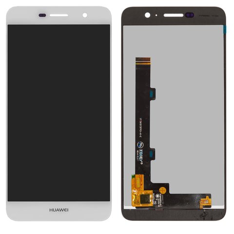 LCD compatible with Huawei Y6 Pro, white, Logo Huawei, without frame, High Copy, TIT AL00 TIT U02 