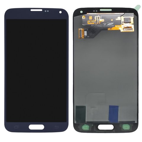 LCD compatible with Samsung G903 Galaxy S5 Neo, dark blue, without frame, original change glass 