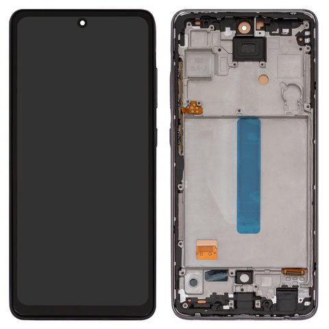 LCD compatible with Samsung A525 Galaxy A52, A526 Galaxy A52 5G, black, Best copy, with frame, Copy, TFT