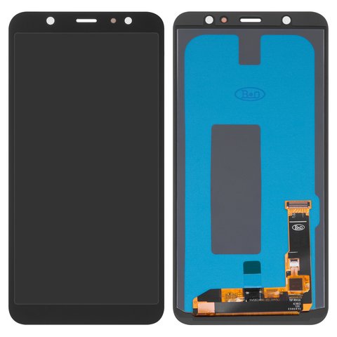 LCD compatible with Samsung A605 Dual Galaxy A6+ 2018 , black, without frame, High Copy, with wide edge, OLED  