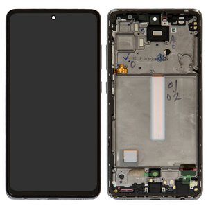LCD compatible with Samsung A525 Galaxy A52, A526 Galaxy A52 5G, white, with frame, High Copy, OLED 6,42"  