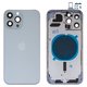 Housing compatible with iPhone 13 Pro Max, (silver, with SIM card holders, with side button, HC, silver)