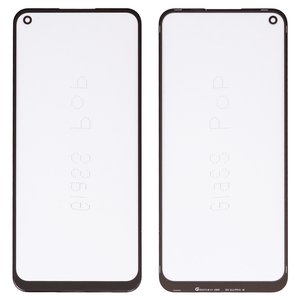 Housing Glass G+OCA PRO compatible with Realme 7i, C17; OnePlus Nord N100; Oppo A32, A33 2020 , A53 4G, A53s 4G, with OCA film, black 