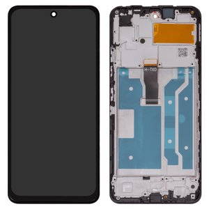 LCD compatible with Huawei Honor 10X Lite, P Smart 2021 , black, with frame, High Copy, PPA LX2 