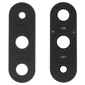 Camera Lens compatible with Samsung A366 Galaxy A36, black, without frame 