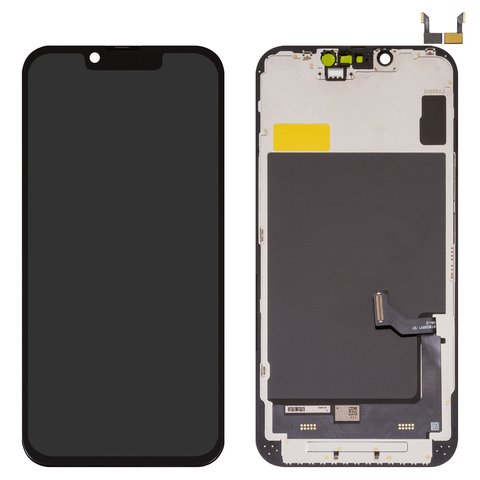 LCD compatible with iPhone 16e, black, with frame, AAA, TFT , ZY, LTPS HD+ 