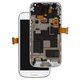 Pantalla LCD puede usarse con Samsung I9190 Galaxy S4 mini, I9192 Galaxy S4 Mini Duos, I9195 Galaxy S4 mini, blanco, con marco, original (vidrio reemplazado)