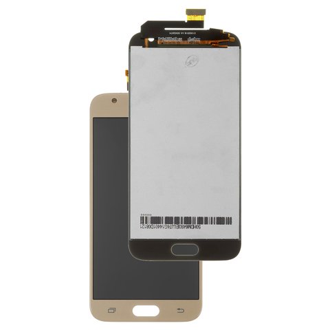 Pantalla LCD puede usarse con Samsung J330 Galaxy J3 2017 , dorado, sin ajuste de brillo, Copy