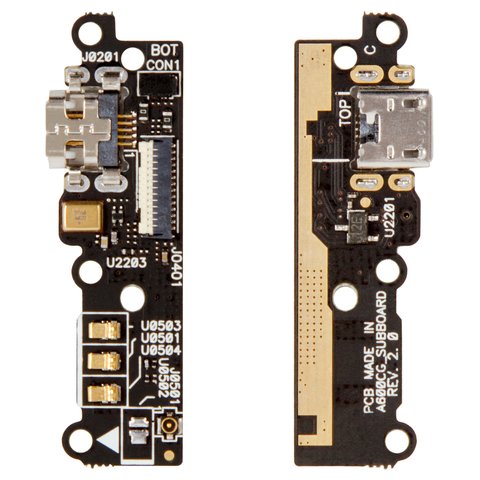 Cable flex puede usarse con Asus ZenFone 6 A600CG , del micrófono, del conector de carga, con componentes, placa del cargador