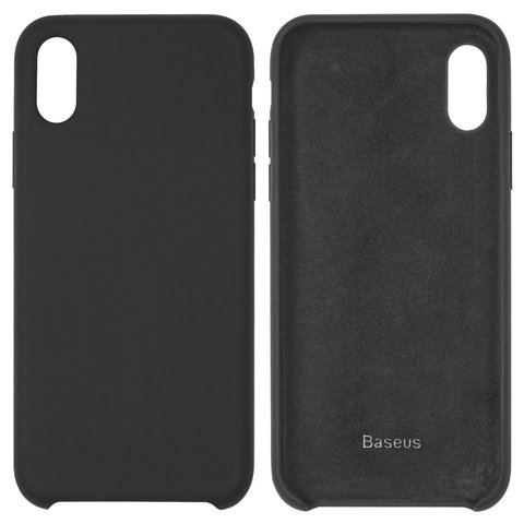 Funda Baseus puede usarse con Apple iPhone XS, negro, Silk Touch, #WIAPIPH58 ASL01