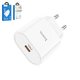 Adaptador de red Hoco C94A, 20 W, Power Delivery (PD), Fast Charge, blanco, sin cable, 1 puerto, #6931474762177