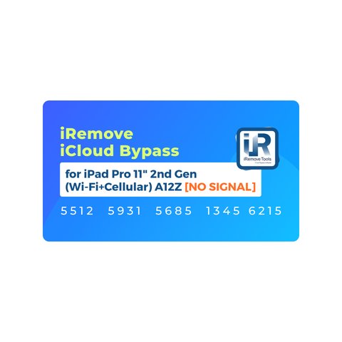 iRemove iCloud Bypass para Pro 11 inch 2nd Gen Wi Fi+Cellular  A12Z [NO SIGNAL]
