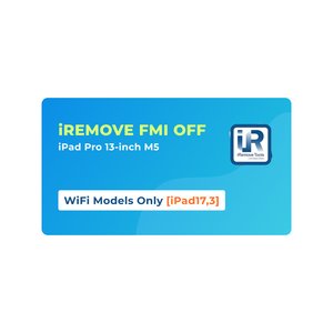 iRemove FMI OFF iPad Pro 13 inch M5 solamente modelos WiFi [iPad17,3]