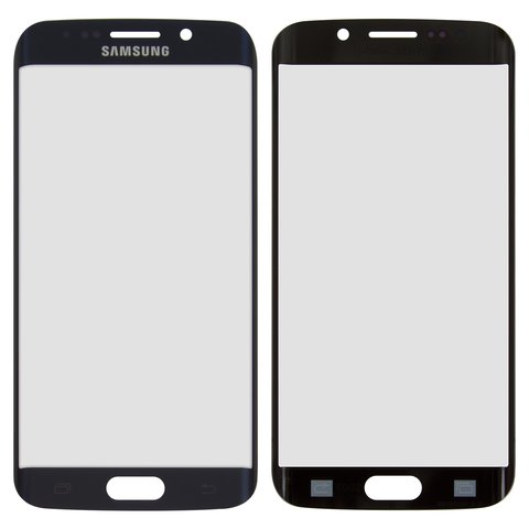 Скло корпуса для Samsung G925F Galaxy S6 EDGE, синє